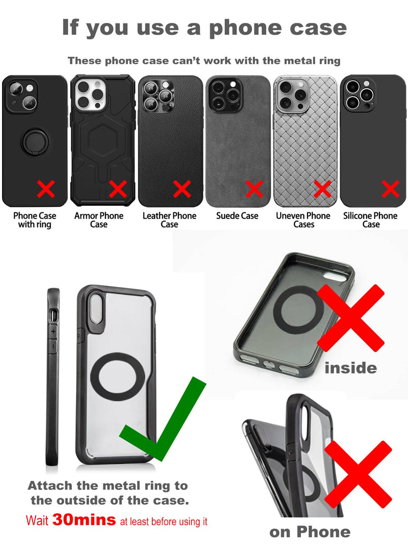 snanlen Upgraded 360° Nano Gel Vacuum Magnetic Phone Holder, Car Phone Holder for Magsafe[108+LBS Strongest Suction & 3000gf Strongest Magnetic], Suction Cup Phone Mount for Car/for iPhone 17 Pro Max Black