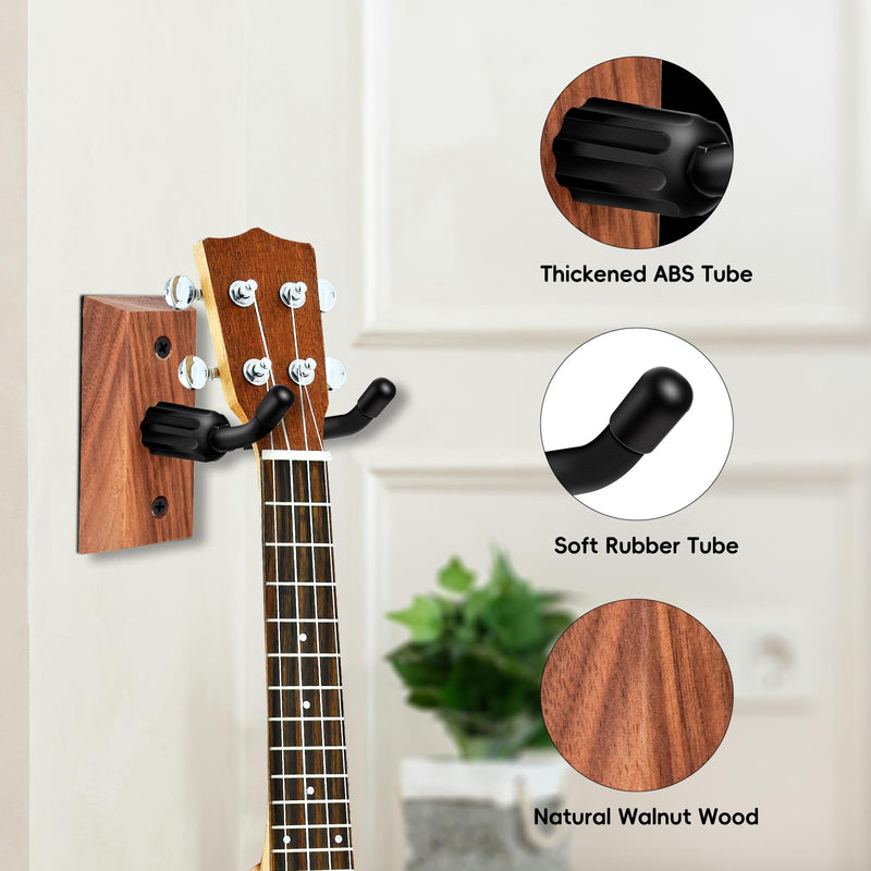 Ukulele Wall Mount,Ukulele Hanger Ukelele Stand Wall Hook for Mandolin Ukele Soprano Tenor and Baritone