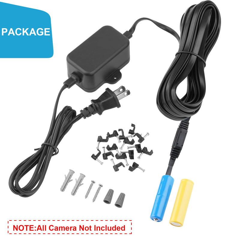 20Ft/6m Charging Cable Power Adapter Designed for Blink Video Doorbell (Replace Battery), Blink Outdoor 4 (4th Gen) & XT3, Doorbell Transformer with IP67 Weatherproof Power Cable Black