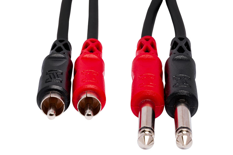 Hosa CPR-204 Stereo Interconnect, Dual 1/4 Inch TS to Dual RCA, 13 Feet 13.1 Feet Single