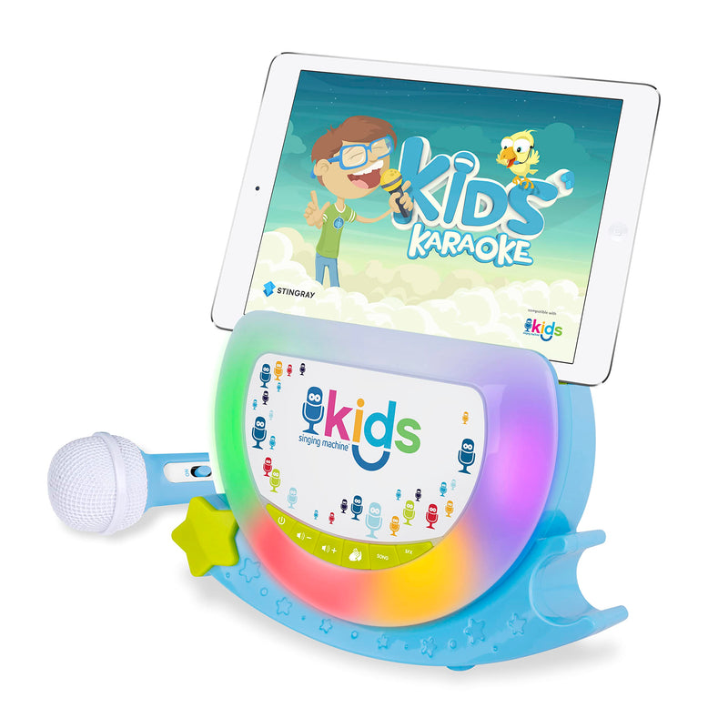 Singing Machine Kids SMK929BG Portable Sing-Along Speaker with Pre-Recorded Songs and Sound Effects, Blue/Green