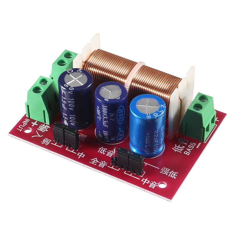 2pcs 400W Adjustable Speaker Crossover 2 Way Treble/Bass 2 Unit Audio Frequency Divider Distributor Filters Updated Version