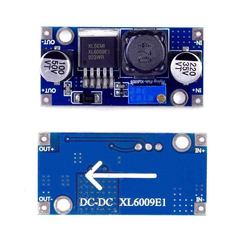 XL6009 DC-DC Buck Converter Module, 3~32V to 5~35V 4A Adjustable Step Up Voltage Regulator DC Converter Module for Arduino Raspberry DIY Projects Crafts