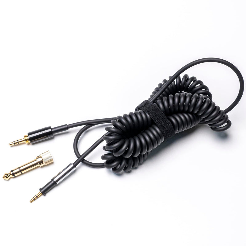Audio DJ Headphone Cable Cord Line Plug Compatible with Pioneer HDJ500 HDJ700 HDJ1500 HDJ 500 700 1500 Headset Extended Coiled Spring Dj Wire