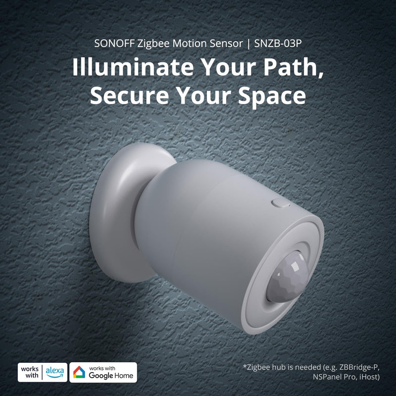 [AUSTRALIA] - SONOFF SNZB-03P Zigbee Motion Sensor, 3-Year Battery Life, for Alert System and Automations Wireless Motion Detector, SONOFF Zigbee Bridge Required, Batteries Included(2 Pack) 