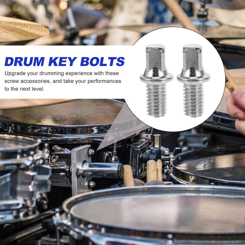 [AUSTRALIA] - Abaodam 10pcs Key Screw Drum Set Hardware Bass Drum Screw M6x10mm Replacement Screw Supply 2x1cm 