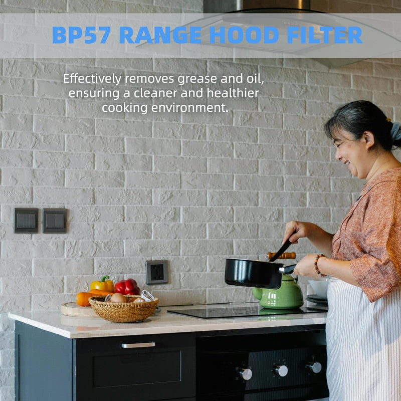 [AUSTRALIA] - BP57 Stove Hood Vent Filter with Light Lens,Kitchen Exhaust Grease Filter, Grease Air Filter 11 3/8" x 11 3/4" (1-Pack) for Broan-NuTone fit 43000 Series Range Hood 