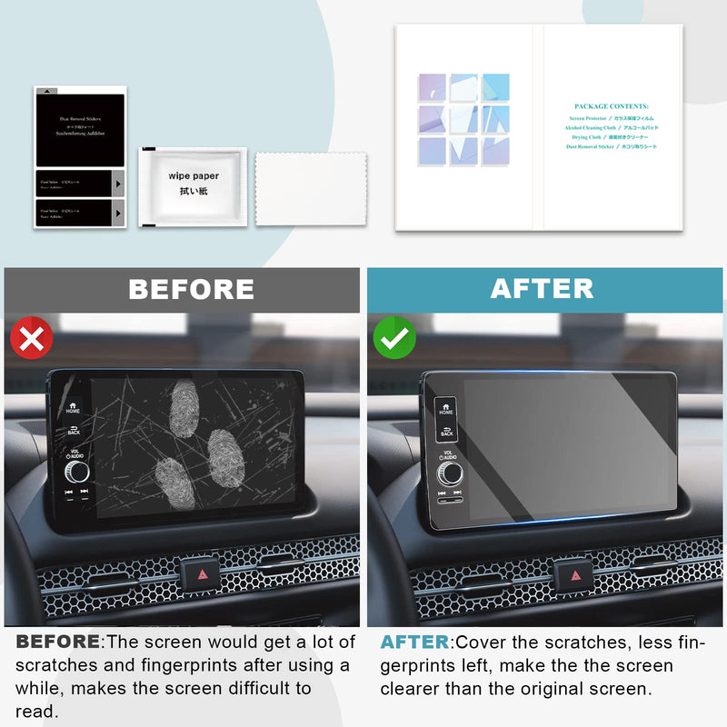 CDEFG for 2023 2024 Refresh CRV Screen Protector for 2023 2024 Honda CR-V EX-L Sport Touring 9 Inch Touch Screen Protector Foils Navigation Display Screen Protective Film Tempered Glass HD Clear 2023 9IN Screen