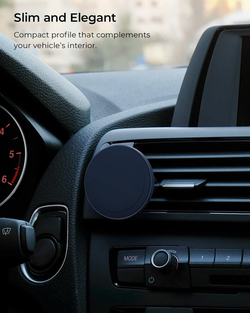 iOttie Velox MagSafe Compatible Air Vent Car Phone Holder. Unversal Magnetic Car Phone Mount for iPhone 12/13/14/15/16/17 Series & Android Phones via Included Magnetic Ring Adapter Midnight Blue
