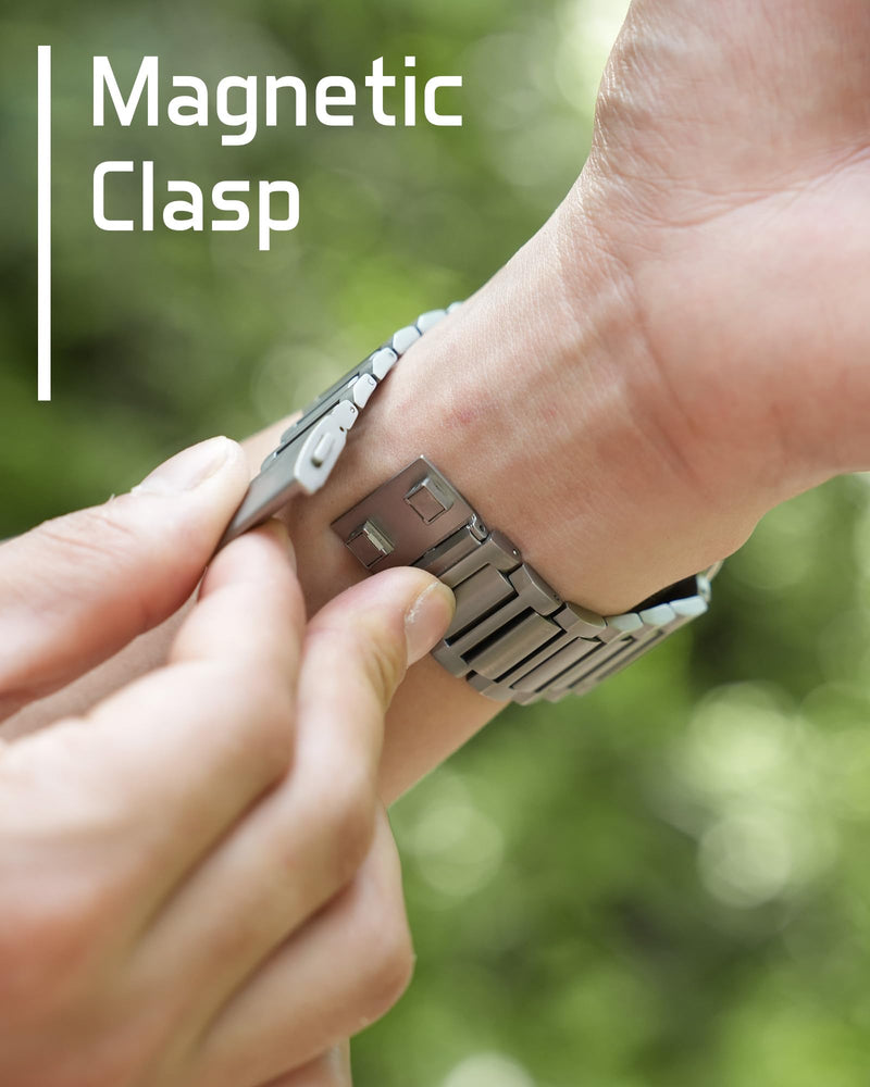 LULULOOK Luxury Titanium Band for Apple Watch Ultra 3/Ultra 2/Ultra 49mm | Grade 4 Pure Titanium Band for iWatch 49MM with Magnetic Clasp, Super DLC Scratch Resistant for Men DLC Titanium Grade 4 / 49MM-Ultra Color Match