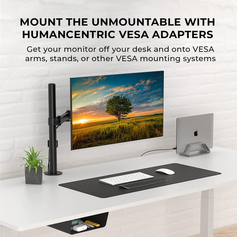 HumanCentric VESA Mount Adapter Compatible with Dell Monitors 75x75|100x100 | Fits SE2416HX, SE2717HX, SE2717HR, SE2717H, S2216M, S2216H, SE2716H, SE2216H, SE2417HG, SE2416H, 75x75mm - 100x100mm Patterns Version 2 Single-Pack