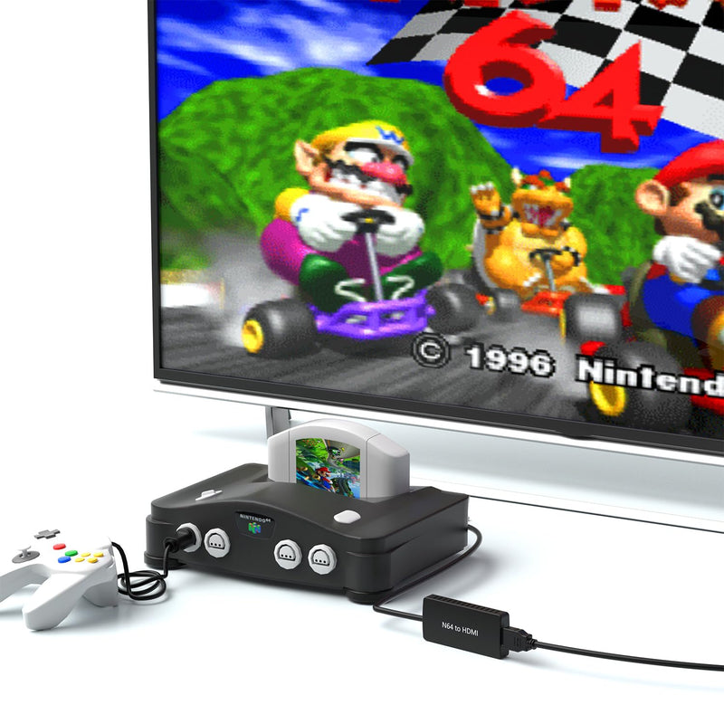 N64 to HDMI Converter Adapter Support 16:9/4:3 Conversion, HDMI Link Cable for N64 /SNES/NGC/SFC（Plug and Play） N64 Adapter