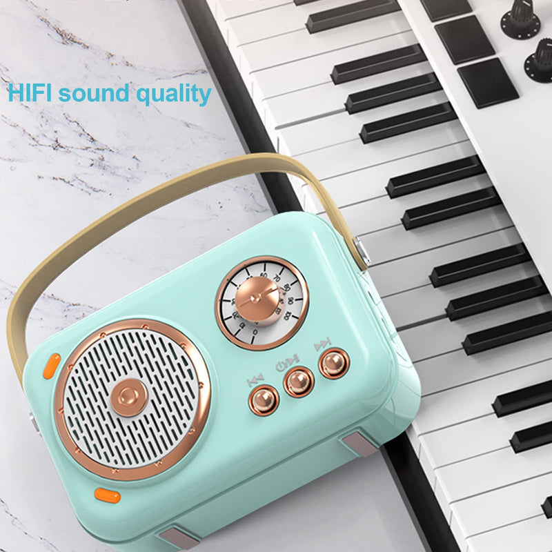 Portable Bluetooth Speaker with Microphone Set,Retro Bluetooth Speaker with Home Karaoke Machine,Portable Handheld Karaoke Mics Speaker Machine for Kids and Adults Home Party Birthday (Pink) (Green) green