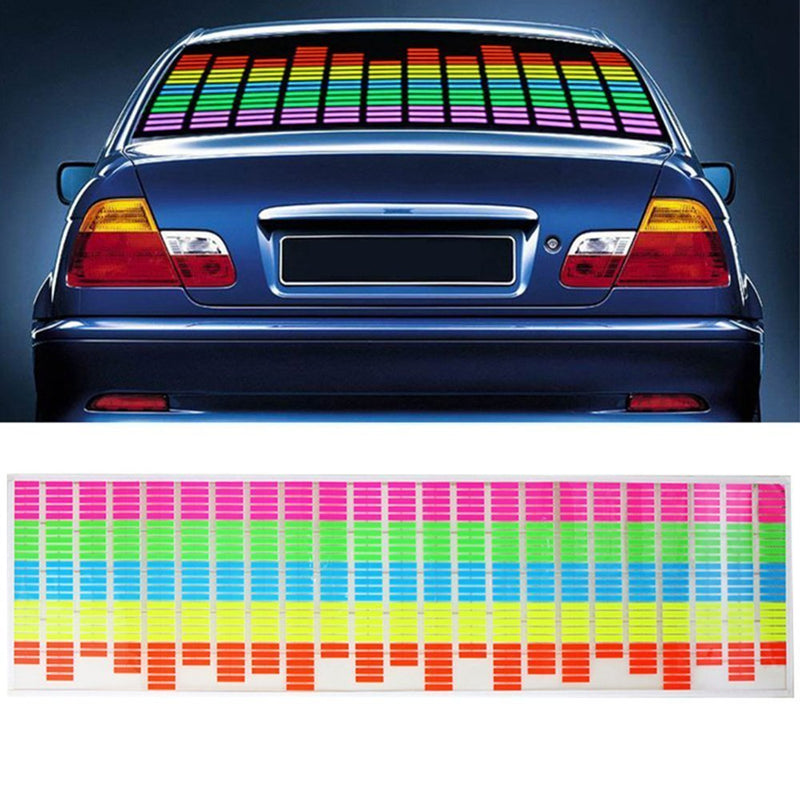 [AUSTRALIA] - WONFAST® Sound Music Beat Activated Car Sticker Equalizer Rhythm LED Flash Light Audio Voice Rhythm Lamp (90x25cm) 90x25cm 