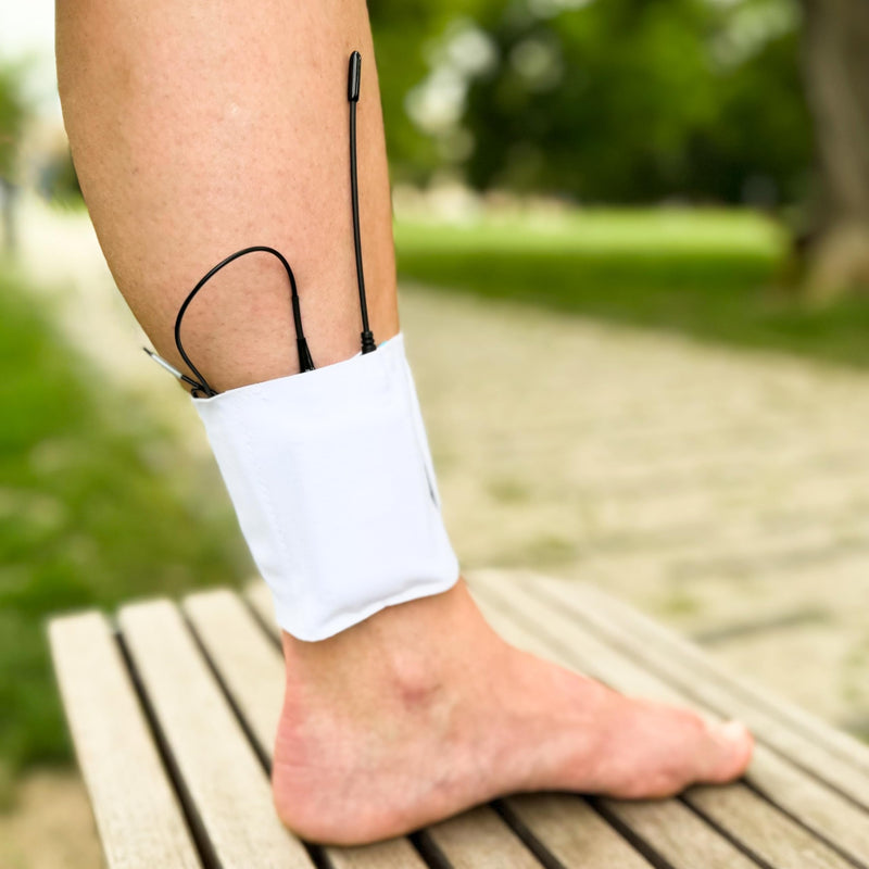 URSA Ankle Straps: Low-Profile, Soft, Stretchy & Breathable Transmitter Straps for Location Sound, Theatre, Wedding Shoots & More (White, Ankle) White