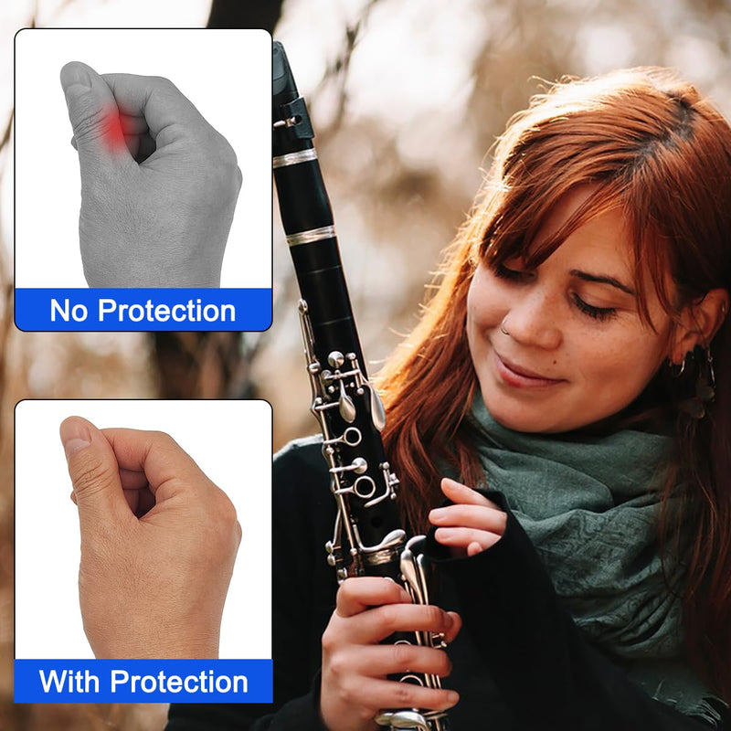 12 Pack Rubber Clarinet Thumb Rest Cushion Protector Fit for Most Clarinet, Clarinet Thumb Rest Cushion, Black