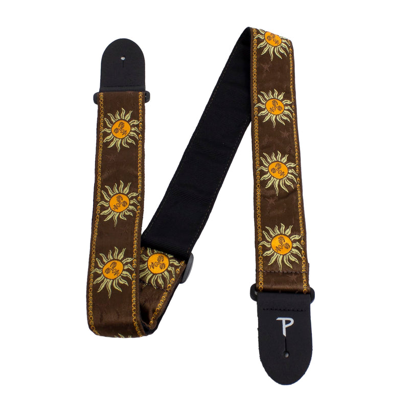 [AUSTRALIA] - Perri's Leathers Ltd. Adjustable Leather Guitar Straps - Stylish, Comfortable Straps for Electric, Acoustic, and Bass Guitars Brown Sun 
