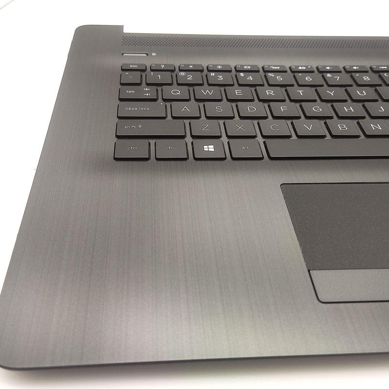 Replacement for HP Laptop 17-by 17-ca 17t-by 17z-ca Upper Case Palmrest US Layout Backlit Keyboard with 73H0 Touchpad Assembly L22749-001 Gray | Upper Case Top Cover Replacement,Backlit Keyboard,US Layout,with 73H0 Touchpad,Gray,P/N L22749-001