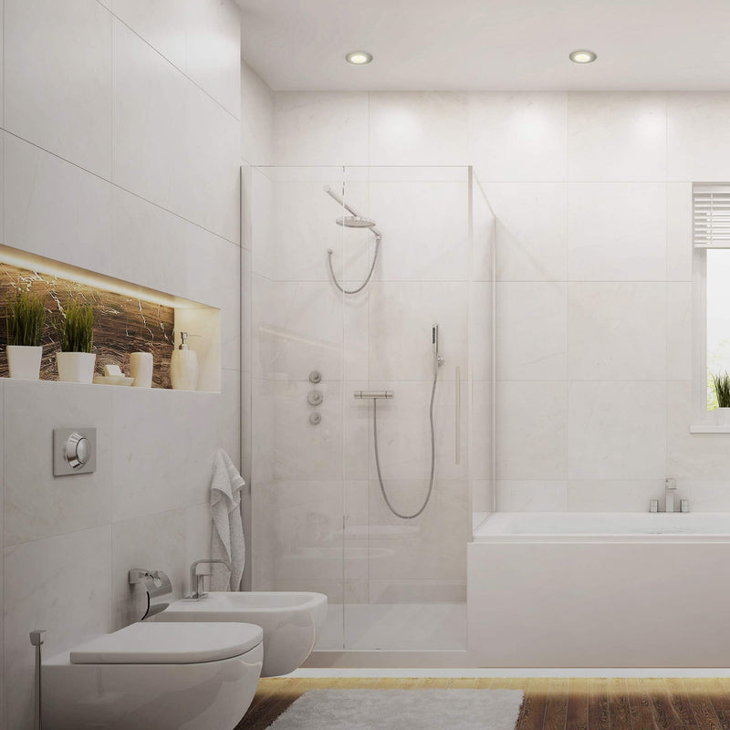 [AUSTRALIA] - Briloner LED, Small mounting Depth, 230V, Set of 3, Ceiling Light, Downlight, Bathroom recessed lamp, Integrated, 5 W, Satin Nickel Matt-nickel 