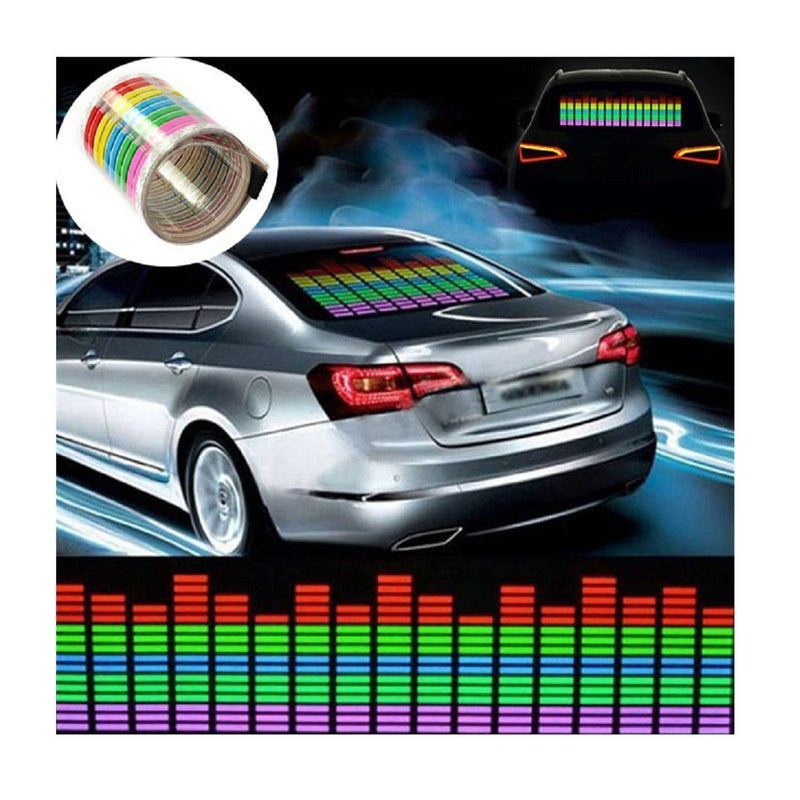 [AUSTRALIA] - WONFAST® Sound Music Beat Activated Car Sticker Equalizer Rhythm LED Flash Light Audio Voice Rhythm Lamp (90x25cm) 90x25cm 