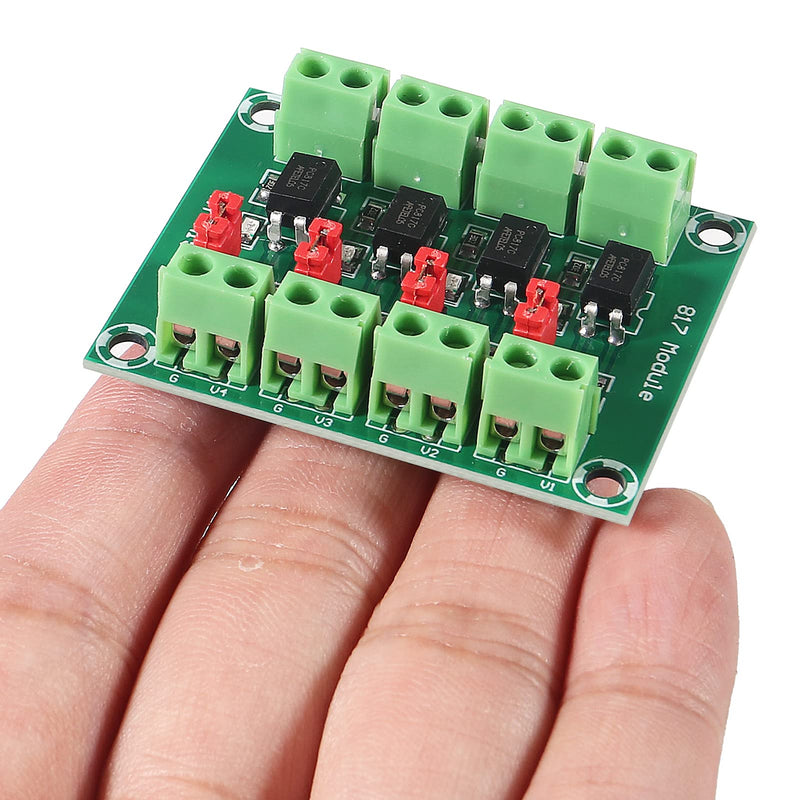 ALMOCN 4 Channel Optocoupler PC817 Insulation Board Voltage Converter Adapter Module 3.6-30V Driver Photoelectric Insulated Module 4-channel optocoupler