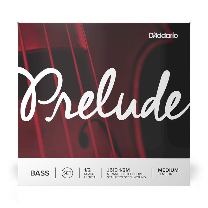 D'Addario Prelude Bass String Set, 1/2 Scale, Medium Tension Full Set