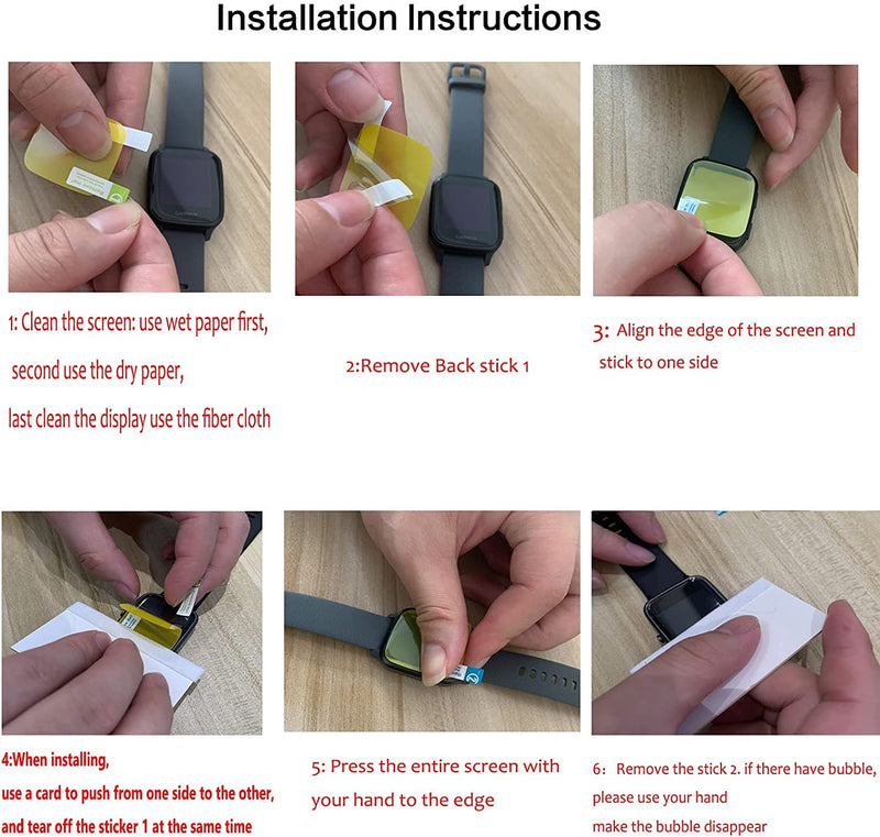 Compatible for Surfans F28 Music Player Screen Protector, [6 Pack] Full Coverage TPU Clear Film Compatible for Surfans F28 3.5 inch Music Player (6 PACK) 6 PACK