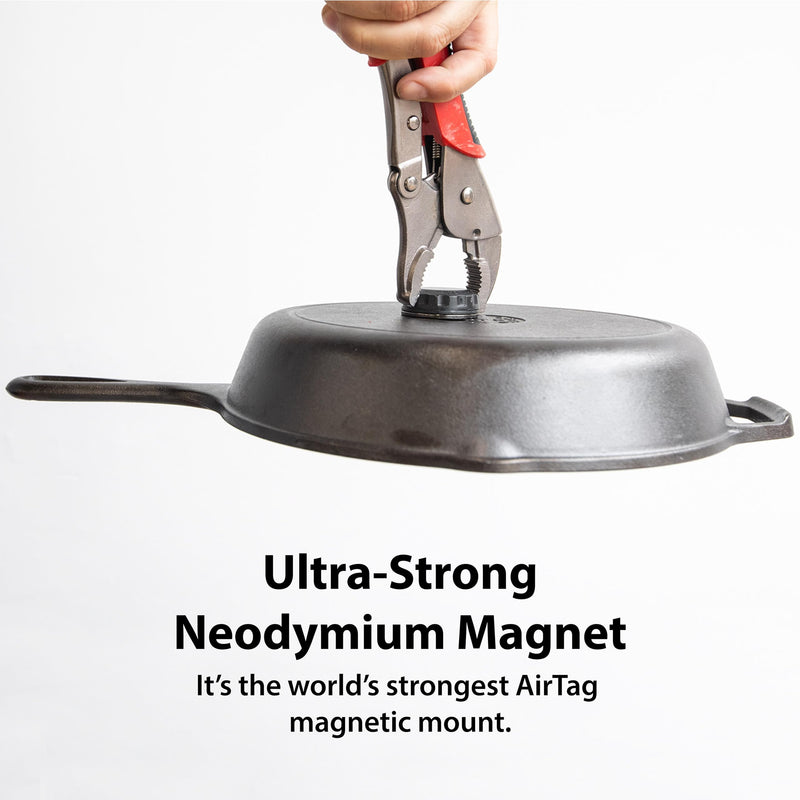 Elevation Lab TagVault™ AirTag Magnetic Case - The First Waterproof AirTag Magnet Holder | Ultra-Strong Oversized Neodymium Magnet, Discreet, Easy Screw-On Design Single