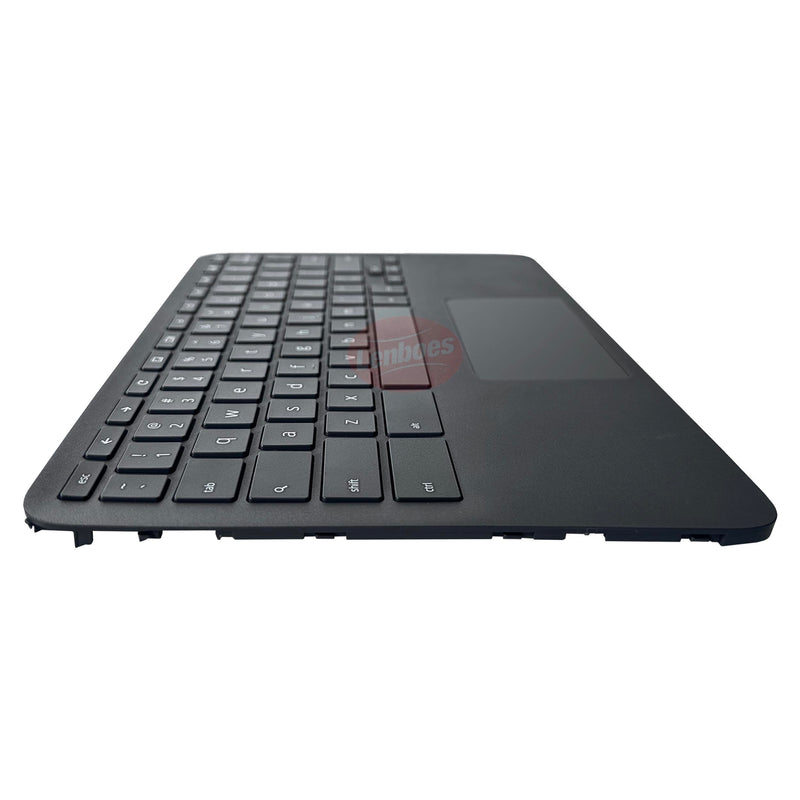 Laptop Palmrest Upper Case Top Cover with US Keyboard Touchpad Assembly Replacement for HP Chromebook 11 11A G8 EE TPN-Q232 L90338-001 Gray