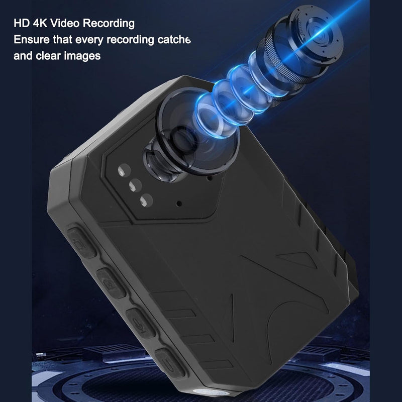 SPIKECAM 12 Hours Body Cameras with Audio and Video Recording, Small Night Vision Body Mounted Video Camera for Police Law Enforcement, Security, Officers, Civilians (TF Card Not Included) SC02-No Card