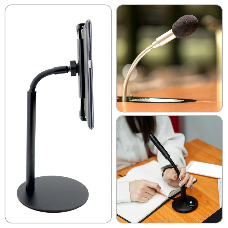 PATIKIL 16" Microphone Gooseneck, 5/8"-27 Thread Metal Universal Hose Flexible Arm Gooseneck Tube Extension for Multifunction DIY, Black 16"