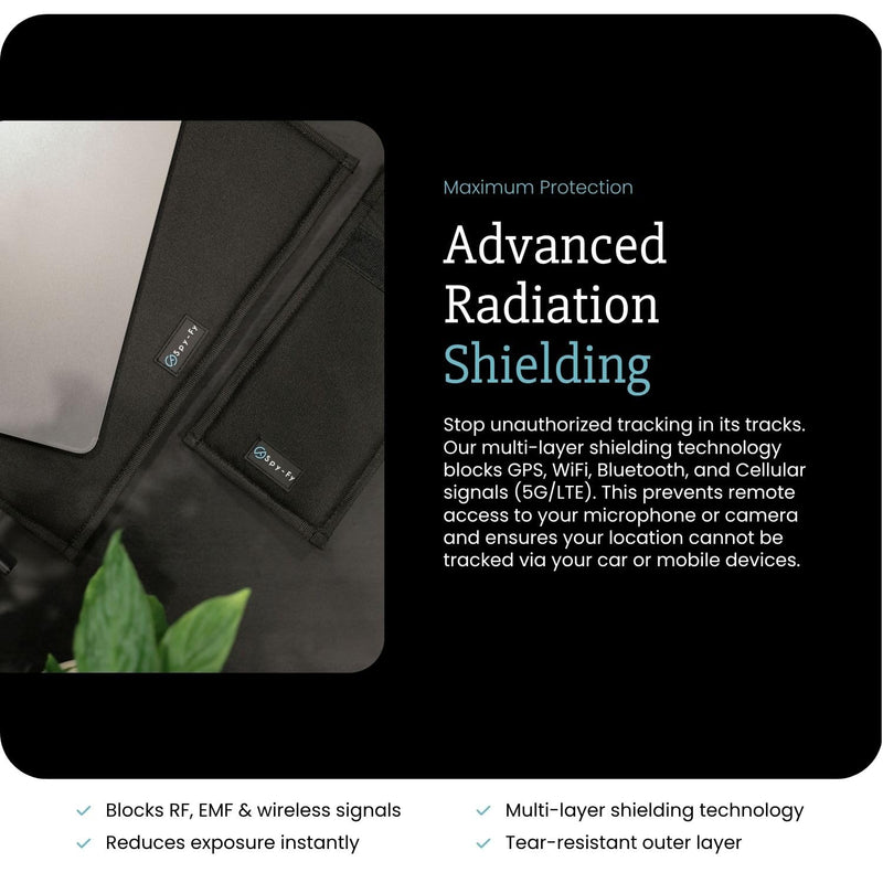 Faraday Case for Tablet & iPad | Signal Blocking Case Blocks WiFi, 5G, GPS, Bluetooth & RFID | Protection Against Tracking, Hacking & Remote Access | Robust Design for Everyday Use Faraday Bag Tablet