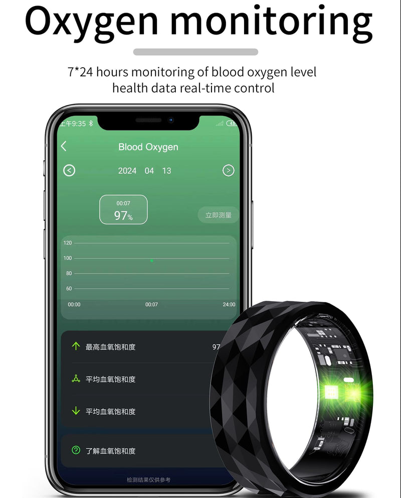 Smart Rings for Men Women Fitness Ring Heart Rate Monitor Sleep Tracker Health Ring Pedometer Calories Step Counter IP68 Waterproof Fitness Tracker for Android iOS Phones US-10 Gold