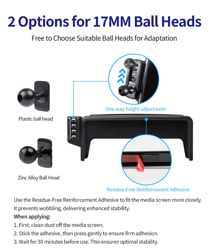 Auto Clamp Car Phone Holder for Ford Mustang Mach-E 2021-2026, 15.5" Screen | Universal Mechanical Clip Cell Phone Mount Accessories Fit iPhone Android,Automobile Cradle GPS Dashboard Navigation Bracket