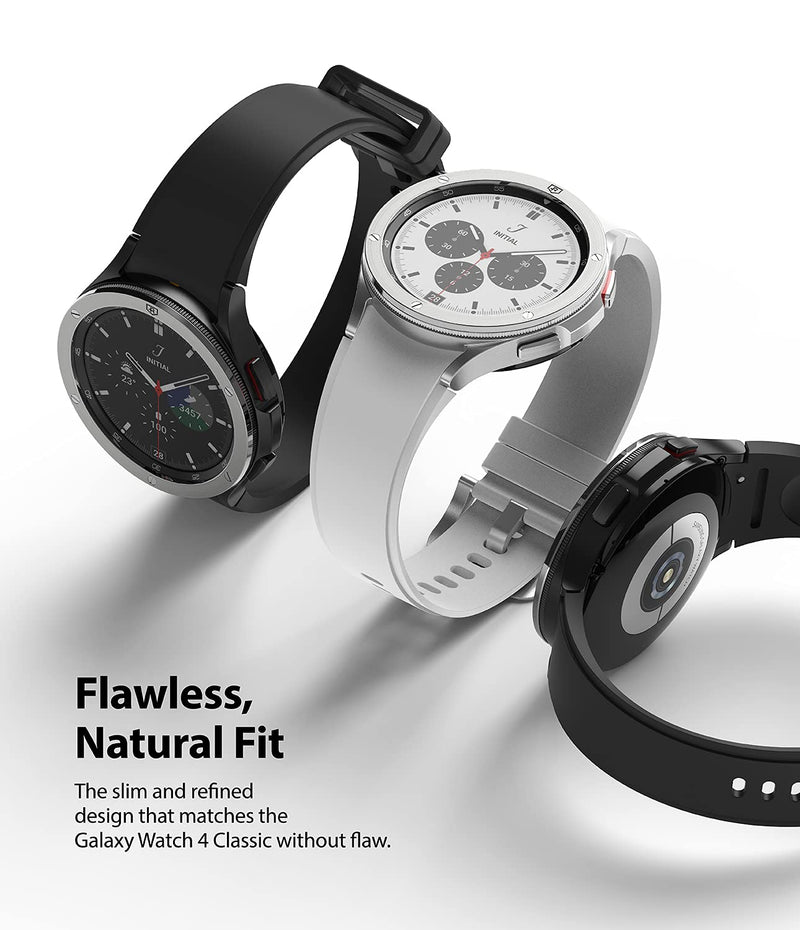 Ringke for Samsung Galaxy Watch 4 Classic Case 42mm [Bezel Styling 42-42] | Silver, Premium Stylish Stainless Steel Frame, Luxurious Formal Design, Open Screen Lightweight Cover Silver (42-42)