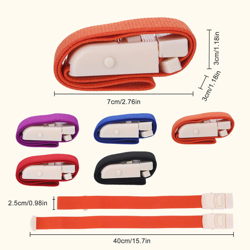 Pack of 5 Storage Hose, Highly Flexible Tourniquet, Elastic Storage Hose, Blood Collection, Vein Congestion for Outdoor Sports, Medical Emergencies, Blood Collection and Wound Care Used dark