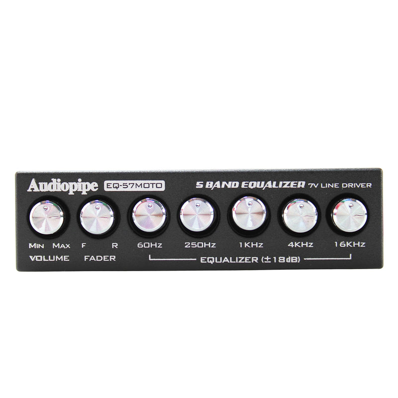 Audiopipe 5 Band Graphic Equalizer with 7 V Line Driver (EQ-57MOTO)