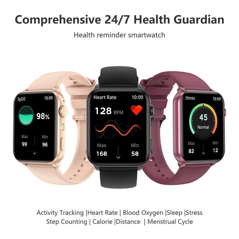 Smart Watch For Women Men,1.91" Hd Screen Fitness Tracker With LED Flashlight,100+ Sport Modes Fitness Watch, Women Watch Heart Rate/Sleep/Menstrual, IP68 Waterproof, Womens Watches For Android/IOS