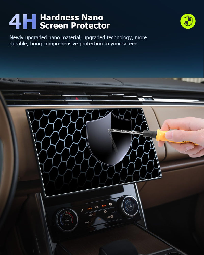 LUWU 2025 2026 Range Rover Screen Protector for 2023-2026 Range Rover (SE/Autobiography/First Edition/SV), 13.1-Inch Touchscreen PET Protective Navigation Screen Saver Ultra HD Clear Film 2PCS 2023-2026 Range Rover 13.1-inch 2PCS(PET)