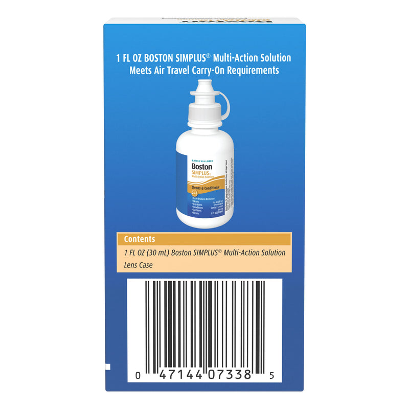 Boston Simplus Contact Lens Solution, for Gas Permeable Contact Lenses, Contact Lens Case Included, 1 Fl Oz 1 Fl Oz (Pack of 1)