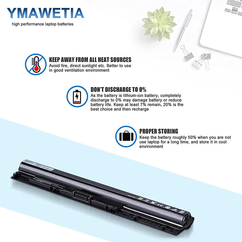 Dell 40wh Standard Rechargeable Li-ion Battery Type M5Y1K 14.8V, Dell 40 WHR 4-Cell Primary Lithium-ion Battery, M5Y1K 14.8V Dell Laptop Battery for Inspiron 15 5000 3000 3551 3558 5558 yu12005-13001d