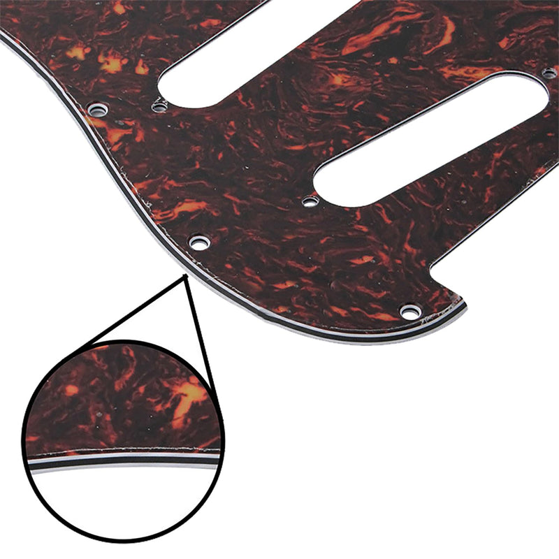 [AUSTRALIA] - 11 Hole SSS Strat Pickguard for Fender USA/Mexican Made Standard Stratocaster Modern Style Electric Guitar, Light Pink Pearl, 4ply. Light Pink Pearl-4ply 