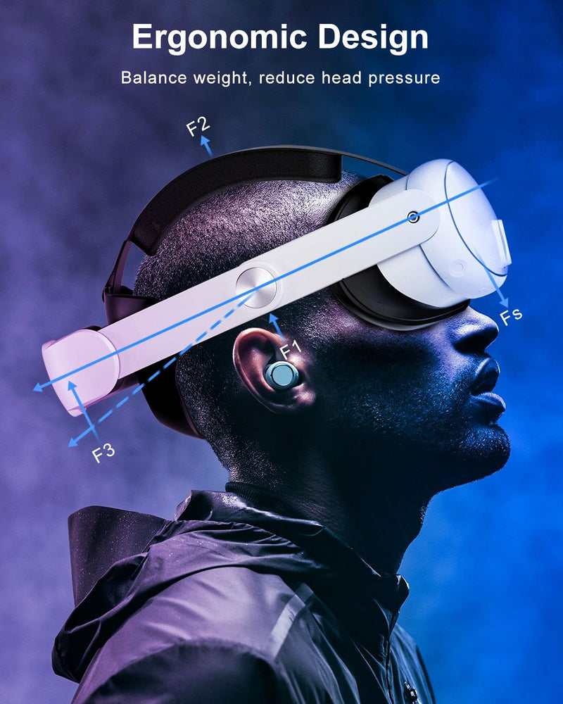 Head Strap for Meta Quest 3, Lightweight and Comfortable Soft Cushion VR 3 Accessories Headset Strap,Pressure-Free Adjustable Balanced Elite Strap Accessories Replacement for Oculus Quest 3 Head Strap for Oculus Quest 3