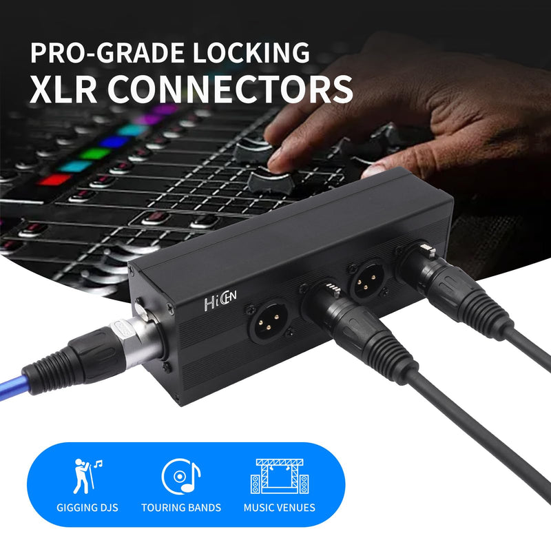 [AUSTRALIA] - 3Pin XLR 1 Female to 4 Male Splitter Converter, 4Way XLR Single Input to Four Output Parallel Connection Adapter, One Input to 4 Output Audio DMX Adapter 