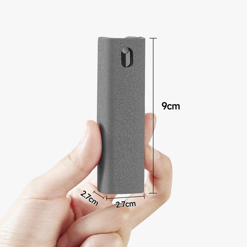 YTT Touchscreen Mist Cleaner, Screen Cleaner, for All Phones, Laptop and Tablet Screens,Two in One Spray and Microfiber Cloth (Grey) Grey