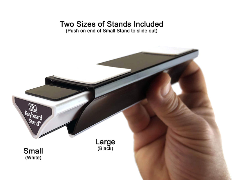 ESC Computer Keyboard and Laptop Stand, Variable Ergonomic Angles and Tilt, Two Sizes of Stands Included, Compatible with Most Keyboards, Repositionable Micro Grip Pads