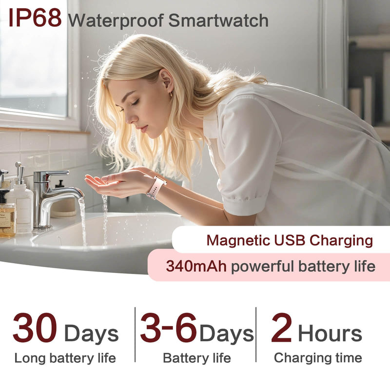 2025 Smart Watches for Women, 1.75'' Lightweight Smartwatch Women with Da GPT AI, 24/7 Sleep/ Heart Rate/ SpO2/ Blood Pressure Monitor, 120 Sport Fitness Tracker, IP68 Waterproof for Android iOS