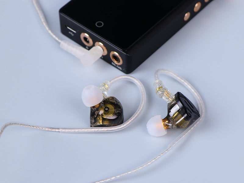 Linsoul KZ ZS10 PRO X HiFi in Ear Earphones(Without Mic, Black) + Tripowin Zonie IEM Cable(Recessed 2pin, 3.5mm, Grey)