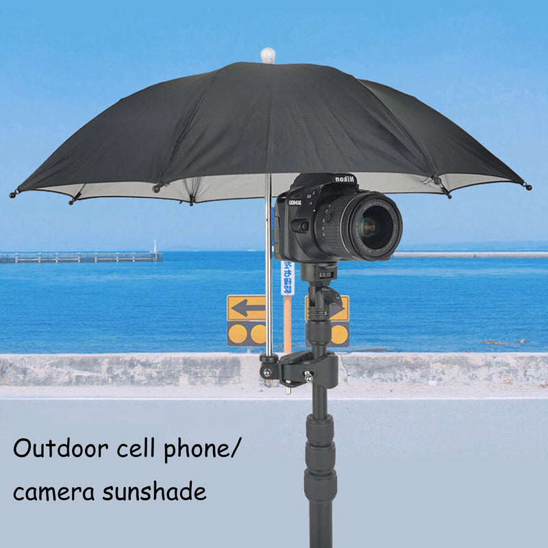 50CM SLR Camera Umbrella, Rainy Day Photography SLR Camera Umbrella Adjustable Rain and Sun Protection Outdoor (Black)