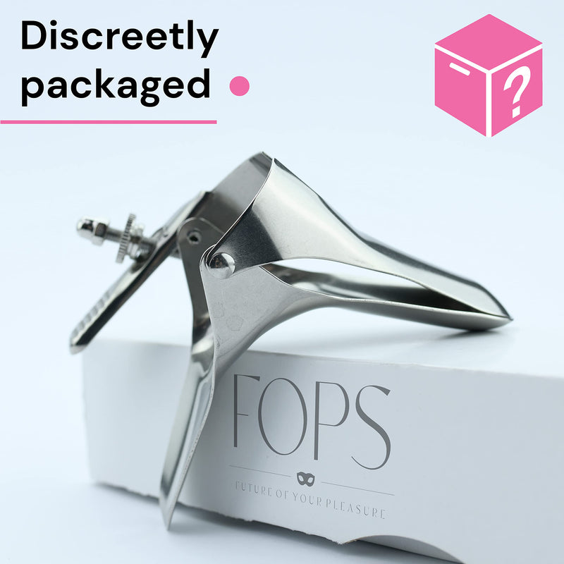 FOPS I09-1 Metal Vaginal Dilator Speculum for Women Vaginal Spreader Diameter 11 cm Vaginal Speculum Spreader Gynecologist Tunnel Labia Spreader Women Large Spreader Vaginal Dilator